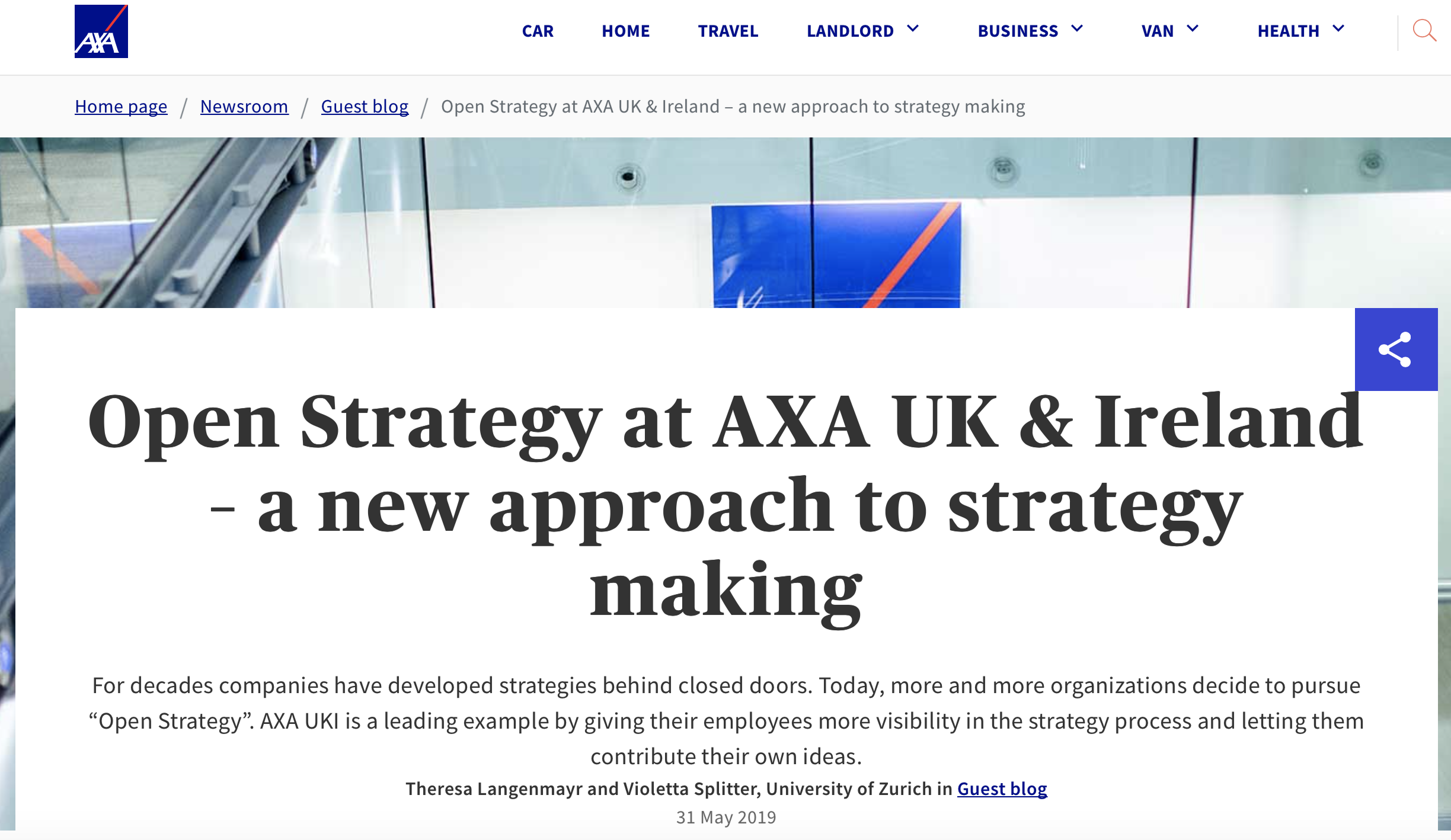 Langenmayr & Splitter_Open Strategy at AXA UK & Ireland