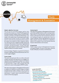 MA Management & Economics